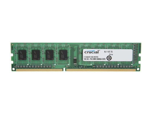 Crucial 2GB 240-Pin DDR3 SDRAM DDR3L 1600 (PC3L 12800) Desktop Memory Model CT25664BD160B