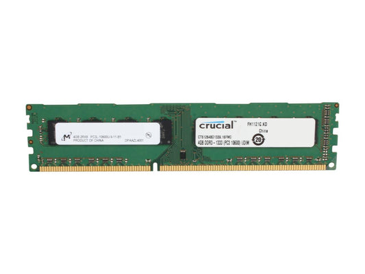 Crucial 4GB 240-Pin DDR3 SDRAM DDR3L 1333 (PC3L 10600) Desktop Memory Model CT51264BD1339