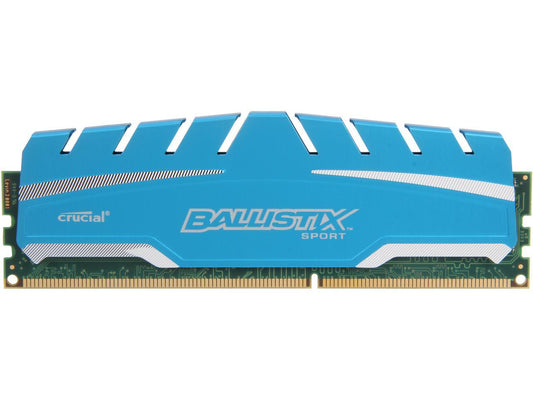 Crucial Ballistix Sport XT 8GB Single DDR3 1866 MT/s (PC3-14900) CL10 @1.5V UDIMM 240-Pin Memory Module