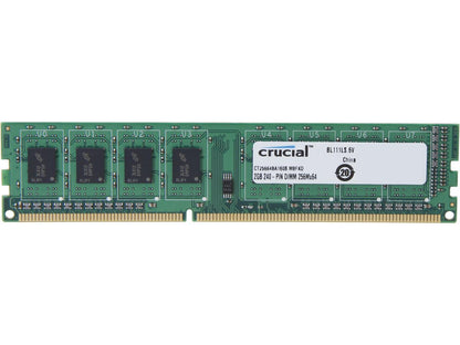 Crucial 2GB 240-Pin DDR3 SDRAM DDR3 1600 (PC3 12800) Desktop Memory Model CT25664BA160B