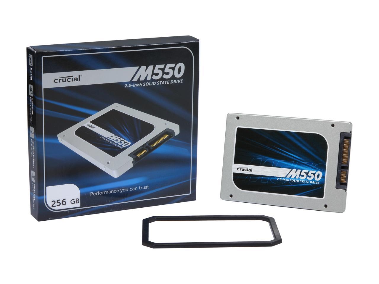 Crucial M550 2.5" 256GB SATA 6Gb/s MLC Internal Solid State Drive (SSD) CT256M550SSD1