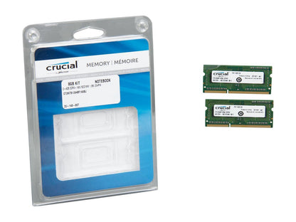 Crucial 8GB (2 x 4GB) 204-Pin DDR3 SO-DIMM DDR3L 1600 (PC3L 12800) Laptop Memory Model CT2KIT51264BF160BJ