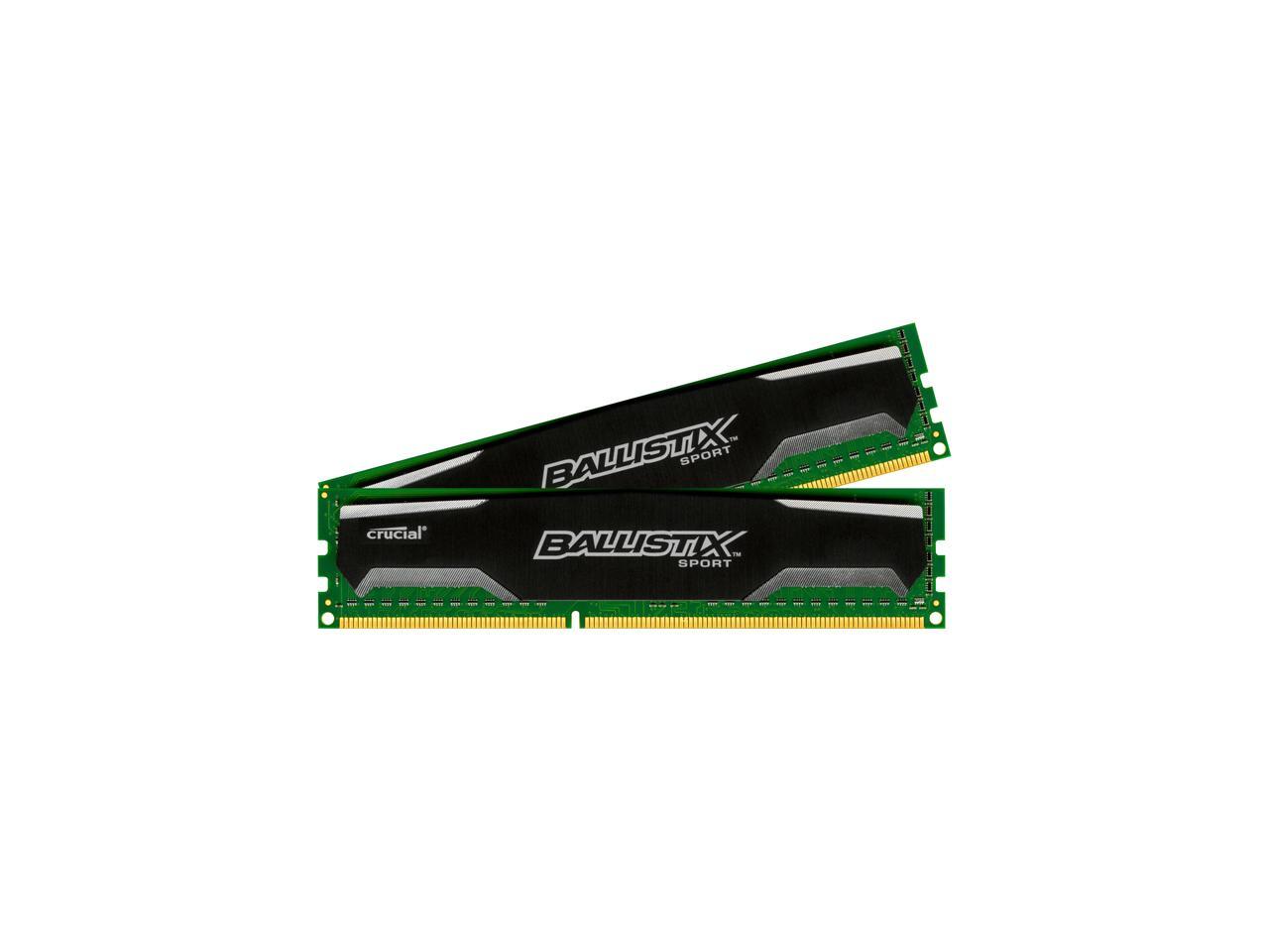 Crucial 16GB (2 x 8GB) 240-Pin DDR3 SDRAM DDR3 1600 (PC3 12800) Ballistix Memory Model BLS2CP8G3D1609DS1S00CEU