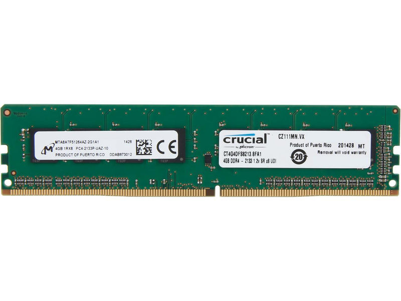 Crucial 4GB 288-Pin DDR4 SDRAM DDR4 2133 (PC4 17000) Desktop Memory Model CT4G4DFS8213