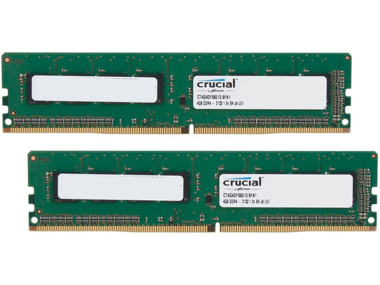 Crucial 8GB (2 x 4GB) 288-Pin DDR4 SDRAM DDR4 2133 (PC4 17000) Desktop Memory Model CT2K4G4DFS8213