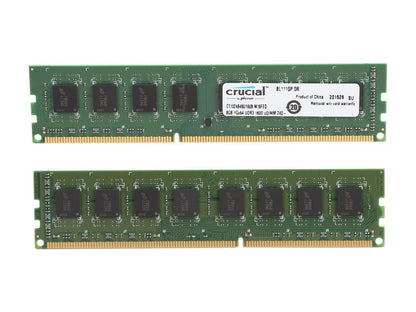 Crucial 16GB (2 x 8GB) 240-Pin DDR3 SDRAM DDR3L 1600 (PC3L 12800) Desktop Memory Model CT2K102464BD160B