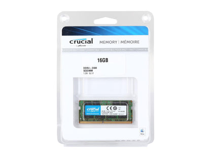 Crucial 16GB Single DDR4 2400 MT/s (PC4-19200) DR x8 SODIMM 260-Pin for Mac - CT16G4S24AM