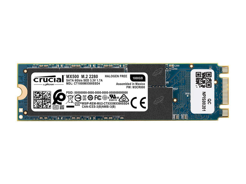 Crucial MX500 1TB 3D NAND SATA M.2 (2280SS) Internal SSD, up to 560 MB/s - CT1000MX500SSD4