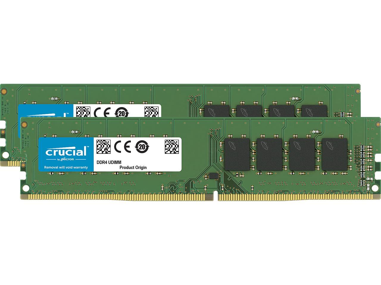 Crucial 16GB (2 x 8GB) 288-Pin DDR4 SDRAM DDR4 3200 (PC4 25600) Desktop Memory Model CT2K8G4DFS832A