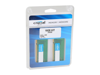 Crucial 16GB (2 x 8GB) 288-Pin DDR4 SDRAM DDR4 2666 (PC4 21300) Desktop Memory Model CT2K8G4DFRA266