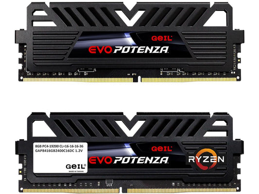 GeIL EVO POTENZA AMD 16GB (2 x 8GB) 288-Pin DDR4 SDRAM DDR4 2400 (PC4 19200) Desktop Memory Model GAPB416GB2400C16DC