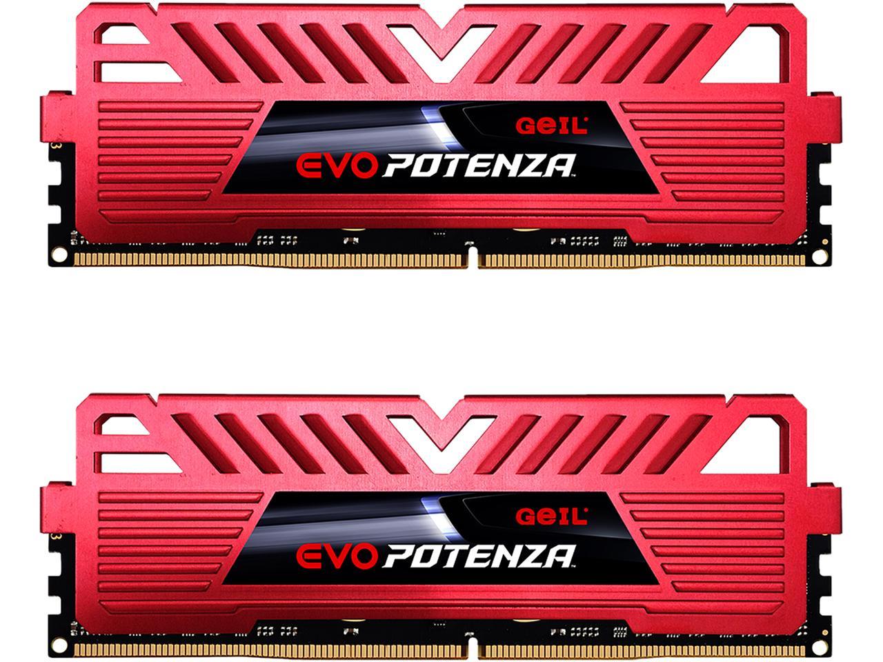 GeIL EVO POTENZA 16GB (2 x 8GB) 288-Pin DDR4 SDRAM DDR4 3000 (PC4 24000) Intel XMP 2.0 Desktop Memory Model GPR416GB3000C16ADC