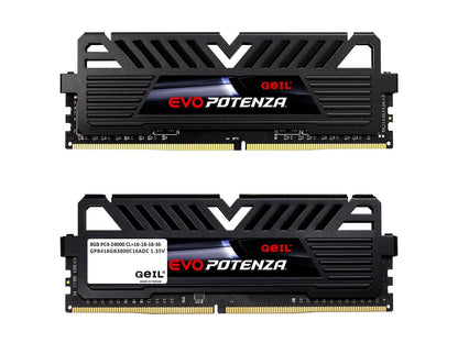 GeIL EVO POTENZA 16GB (2 x 8GB) 288-Pin DDR4 SDRAM DDR4 3000 (PC4 24000) Intel XMP 2.0 Desktop Memory Model GPB416GB3000C16ADC