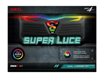 GeIL SUPER LUCE RGB SYNC 16GB (2 x 8GB) 288-Pin DDR4 SDRAM DDR4 3200 (PC4 25600) Desktop Memory Model GLWS416GB3200C16ADC