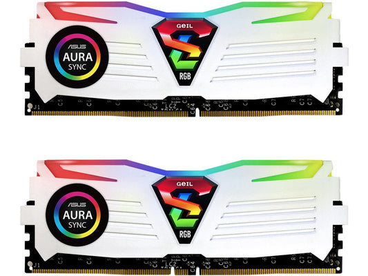 GeIL SUPER LUCE RGB SYNC 16GB (2 x 8GB) 288-Pin DDR4 SDRAM DDR4 3200 (PC4 25600) Desktop Memory Model GLWS416GB3200C16ADC