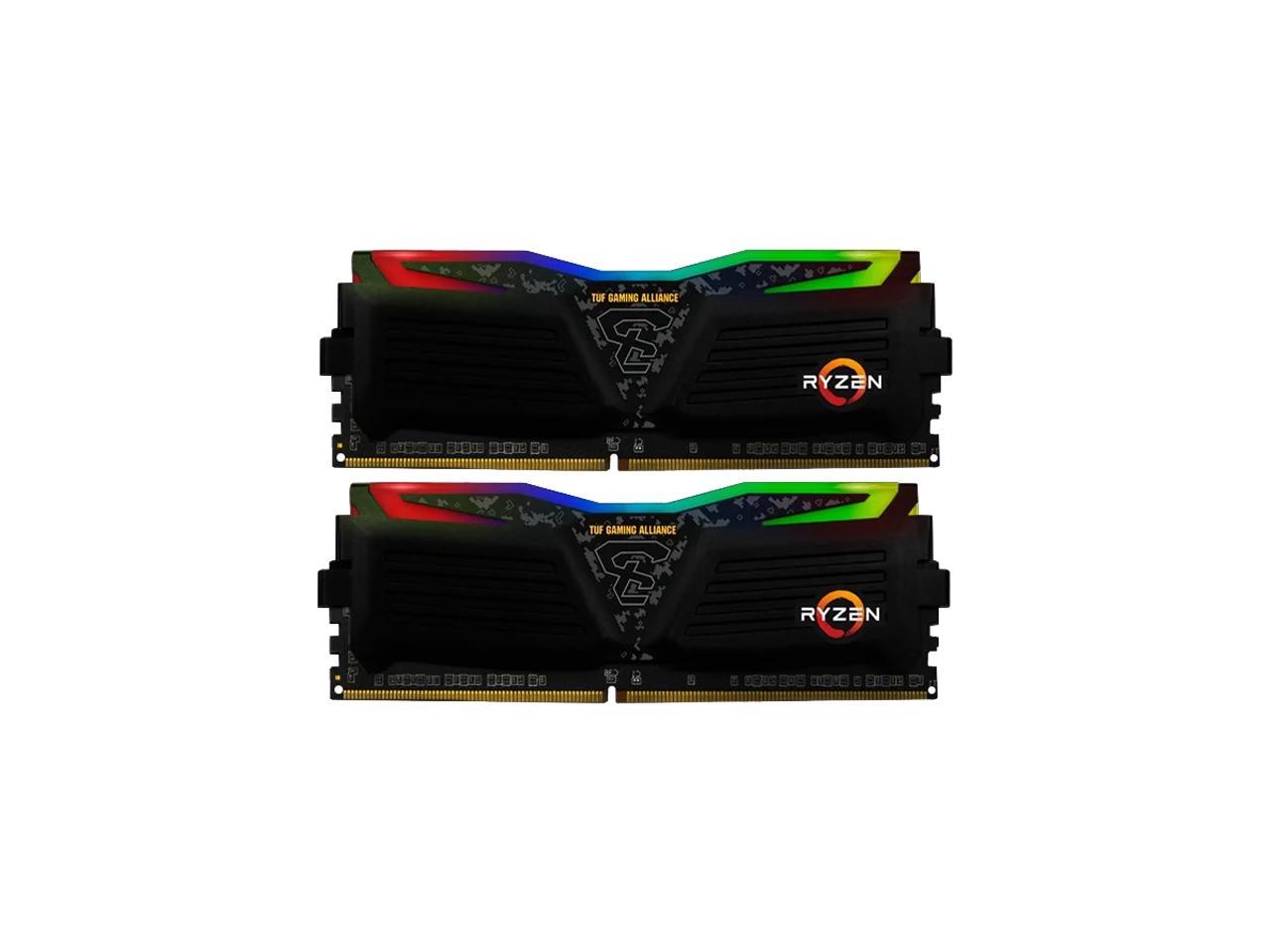 GeIL SUPER LUCE RGB SYNC AMD Edition 16GB (2 x 8GB) 288-Pin DDR4 SDRAM DDR4 3200 (PC4 25600) Intel XMP 2.0 Desktop Memory - TUF Gaming Alliance Model GALTS416GB3200C16ADC