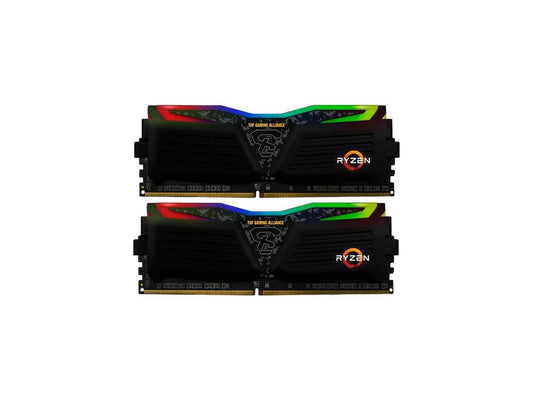 GeIL SUPER LUCE RGB SYNC AMD Edition 16GB (2 x 8GB) 288-Pin DDR4 SDRAM DDR4 3200 (PC4 25600) Intel XMP 2.0 Desktop Memory - TUF Gaming Alliance Model GALTS416GB3200C16ADC