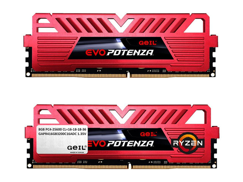 GeIL EVO POTENZA AMD 16GB (2 x 8GB) 288-Pin DDR4 SDRAM DDR4 3200 (PC4 25600) Intel XMP 2.0 Desktop Memory Model GAPR416GB3200C16ADC