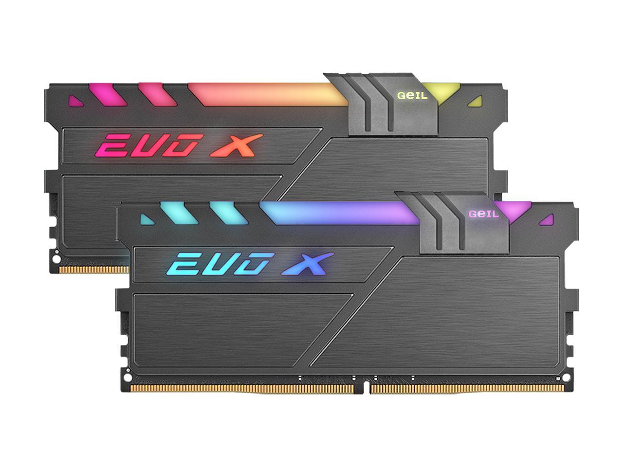 GeIL EVO X II AMD Edition 16GB (2 x 8GB) 288-Pin DDR4 SDRAM DDR4 3600 (PC4 28800) Desktop Memory Model GAEXSY416GB3600C18ADC
