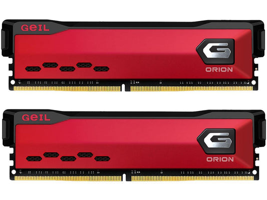 GeIL ORION AMD Edition 32GB (2 x 16GB) 288-Pin DDR4 SDRAM DDR4 3200 (PC4 25600) Intel XMP 2.0 Desktop Memory Model GAOR432GB3200C16BDC