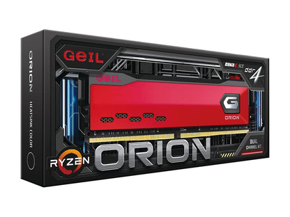 GeIL ORION AMD Edition 32GB (2 x 16GB) 288-Pin DDR4 SDRAM DDR4 3200 (PC4 25600) Intel XMP 2.0 Desktop Memory Model GAOG432GB3200C16BDC