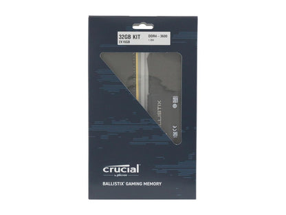 Crucial Ballistix 32GB (2 x 16GB) 288-Pin DDR4 SDRAM DDR4 3600 (PC4 28800) Desktop Memory Model BL2K16G36C16U4B