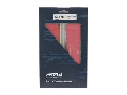 Crucial Ballistix 16GB (2 x 8GB) 288-Pin DDR4 SDRAM DDR4 3200 (PC4 25600) Intel XMP 2.0 Desktop Memory Model BL2K8G32C16U4R