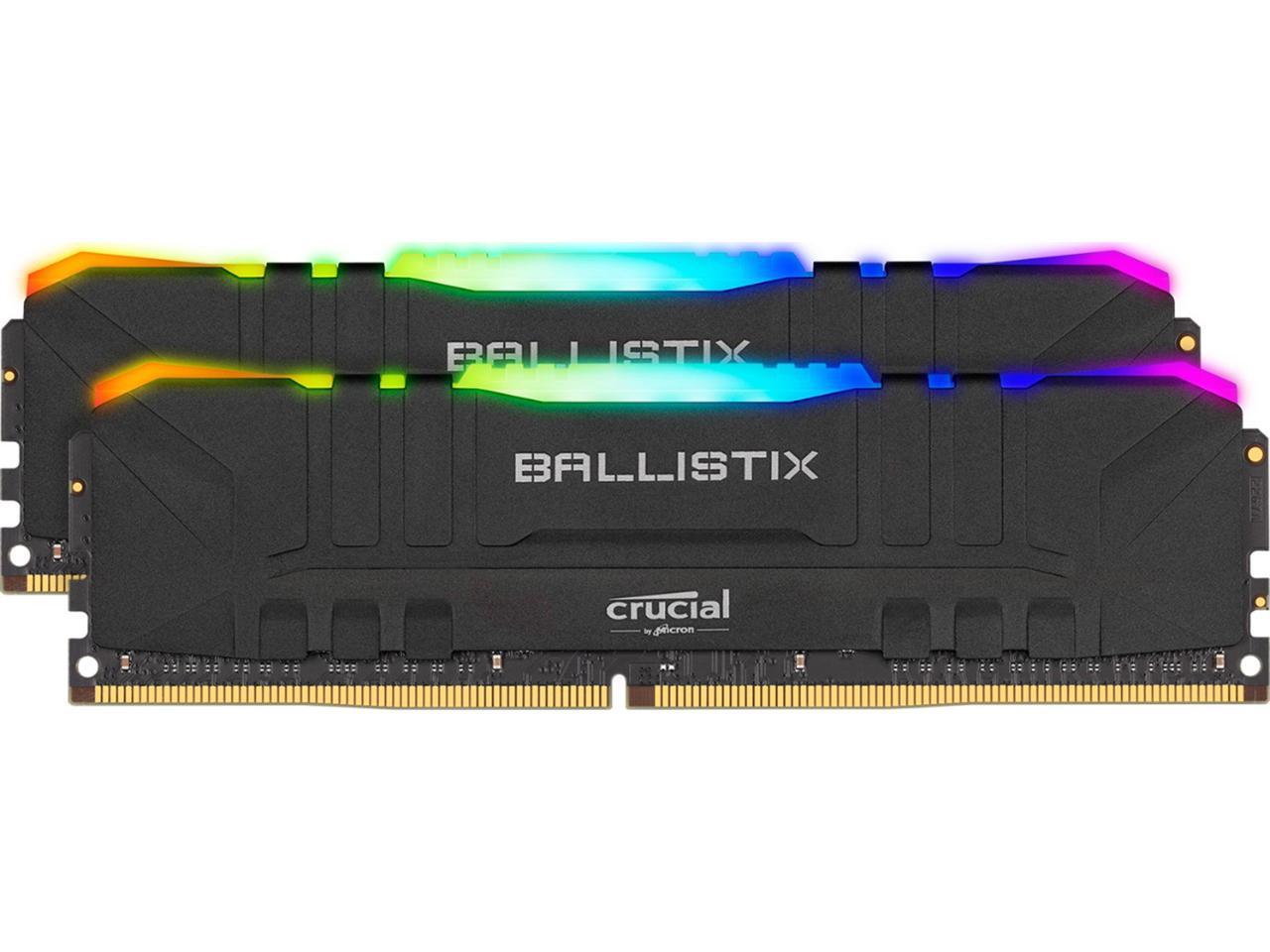 Crucial Ballistix RGB 32GB (2 x 16GB) 288-Pin DDR4 SDRAM DDR4 3000 (PC4 24000) Desktop Memory Model BL2K16G30C15U4BL
