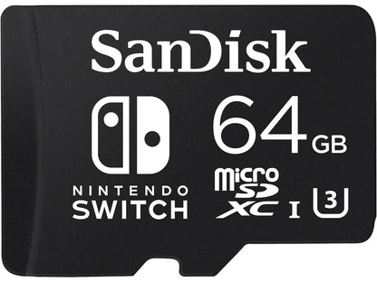 SanDisk 64GB Nintendo Switch microSDXC Memory Card, Speed Up to 100MB/s (SDSQXAT-064G-GN6ZA)