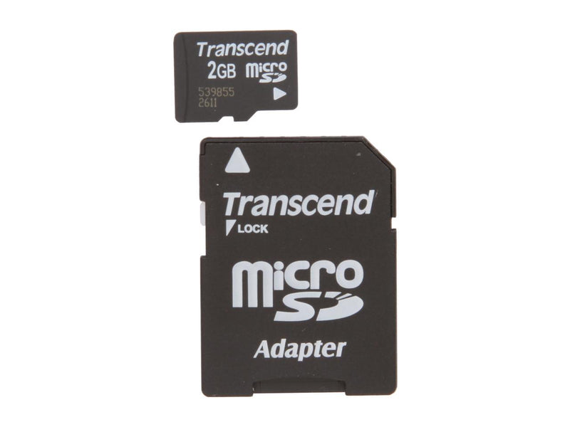Transcend 2GB MicroSD Flash Card Model TS2GUSD