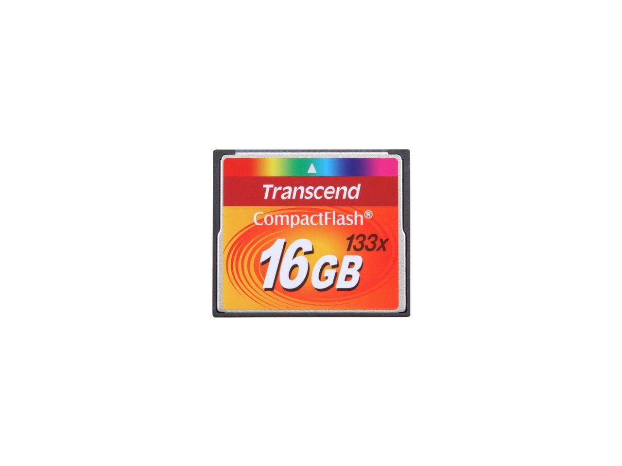 Transcend 16GB Compact Flash (CF) Flash Card Model TS16GCF133