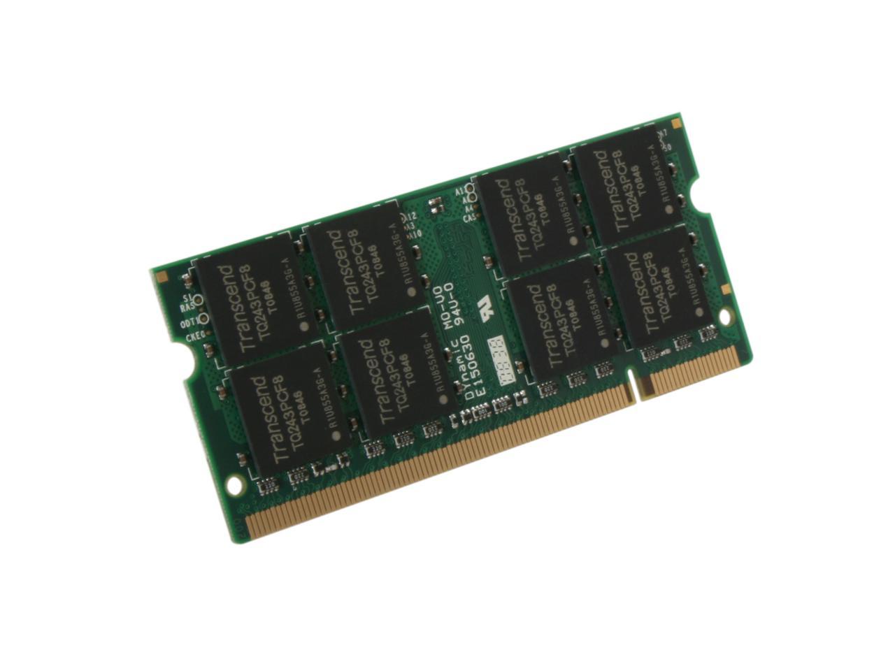 Transcend 2GB 200-Pin DDR2 SO-DIMM DDR2 667 (PC2 5300) Laptop Memory Model JM667QSU-2G