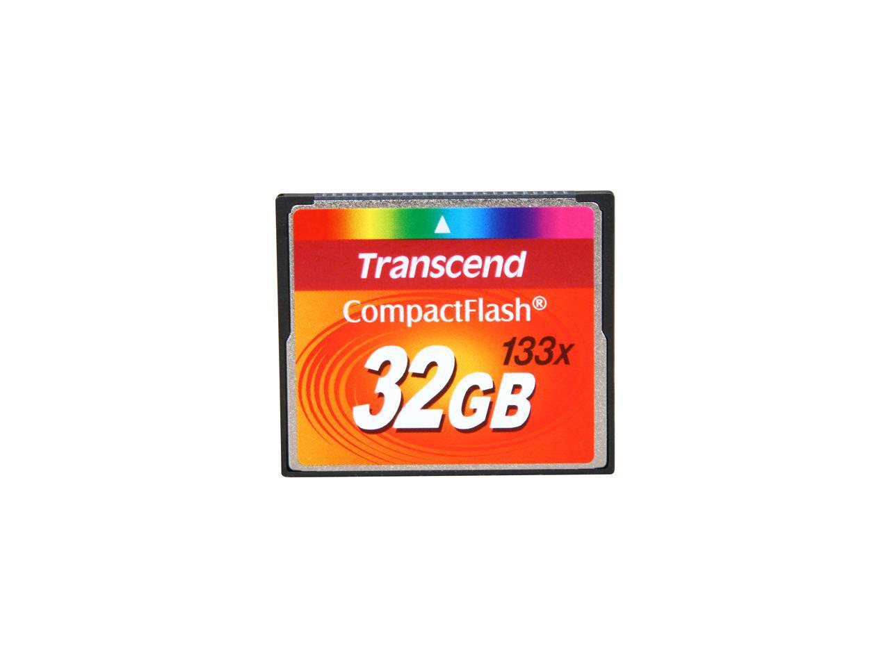 Transcend 32GB Compact Flash (CF) Flash Card Model TS32GCF133