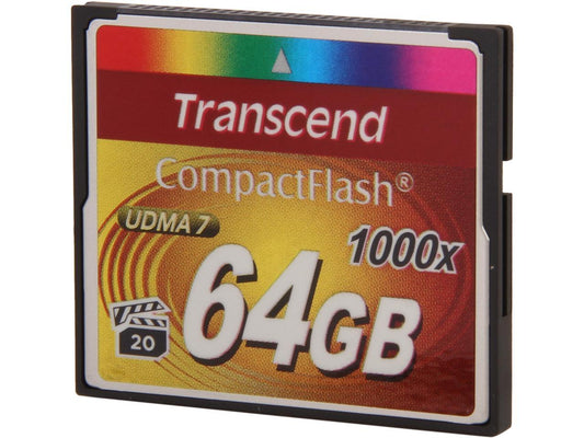 Transcend Ultimate 64GB Compact Flash (CF) Flash Card Model TS64GCF1000