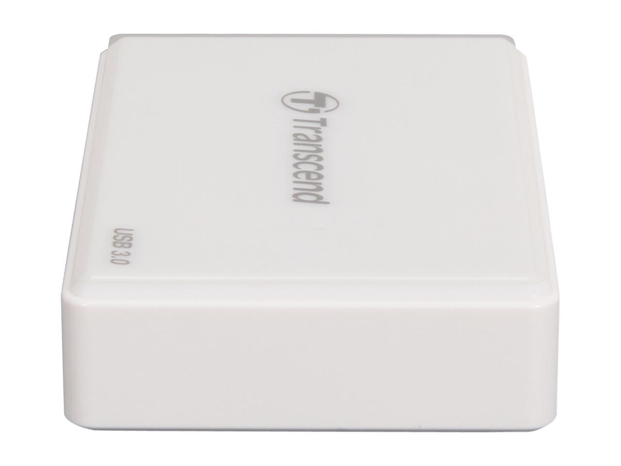 Transcend TS-RDF8K USB 3.0 Support SDHC/SDXC/UDMA6/UDMA7 CF and MSXC, with CF, SD, and Micro Slot Flash Card Reader - White