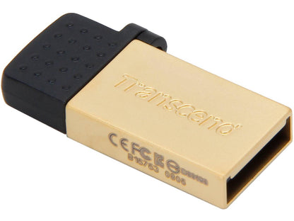 Transcend JetFlash 380 8GB USB 2.0 OTG Flash Drive Model TS8GJF380G
