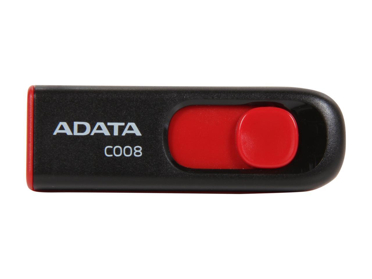 ADATA Classic Series C008 16GB Retractable USB 2.0 Flash Drive Model AC008-16G-RKD