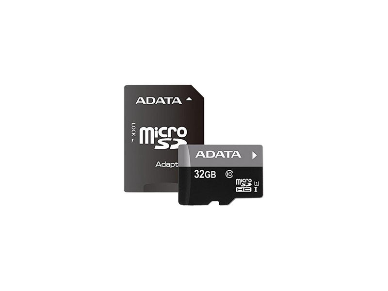 ADATA 32GB Premier microSDHC UHS-I / Class 10 Memory Card with SD Adapter, Speed Up to 50MB/s (AUSDH32GUICL10-RA1)