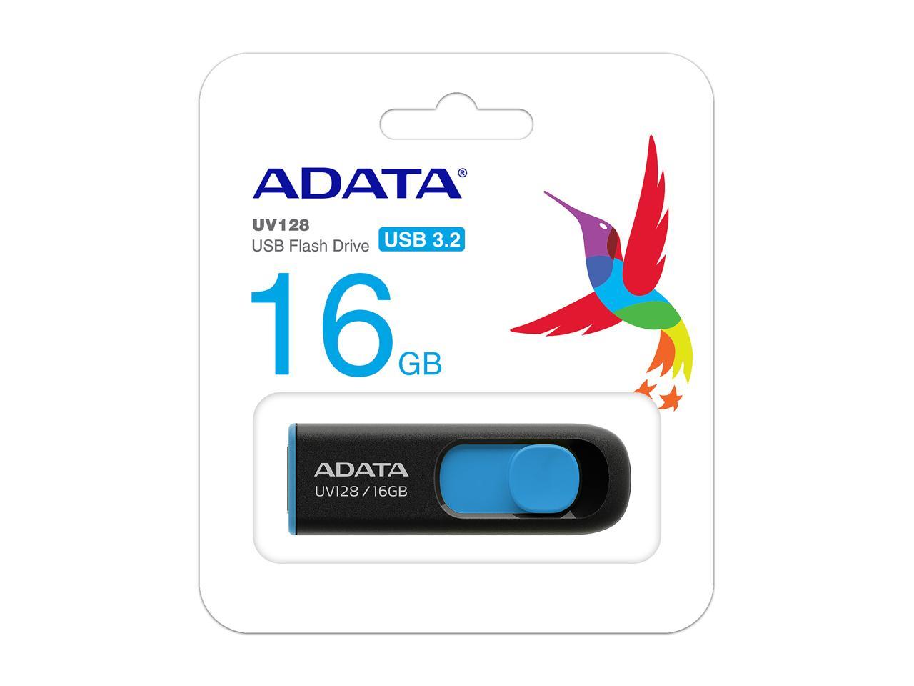 ADATA 16GB UV128 USB 3.2 Gen 1 Flash Drive (AUV128-16G-RBE)