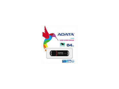 ADATA 64GB UV150 Snap-on Cap USB 3.1 Flash Drive (AUV150-64G-RBK)