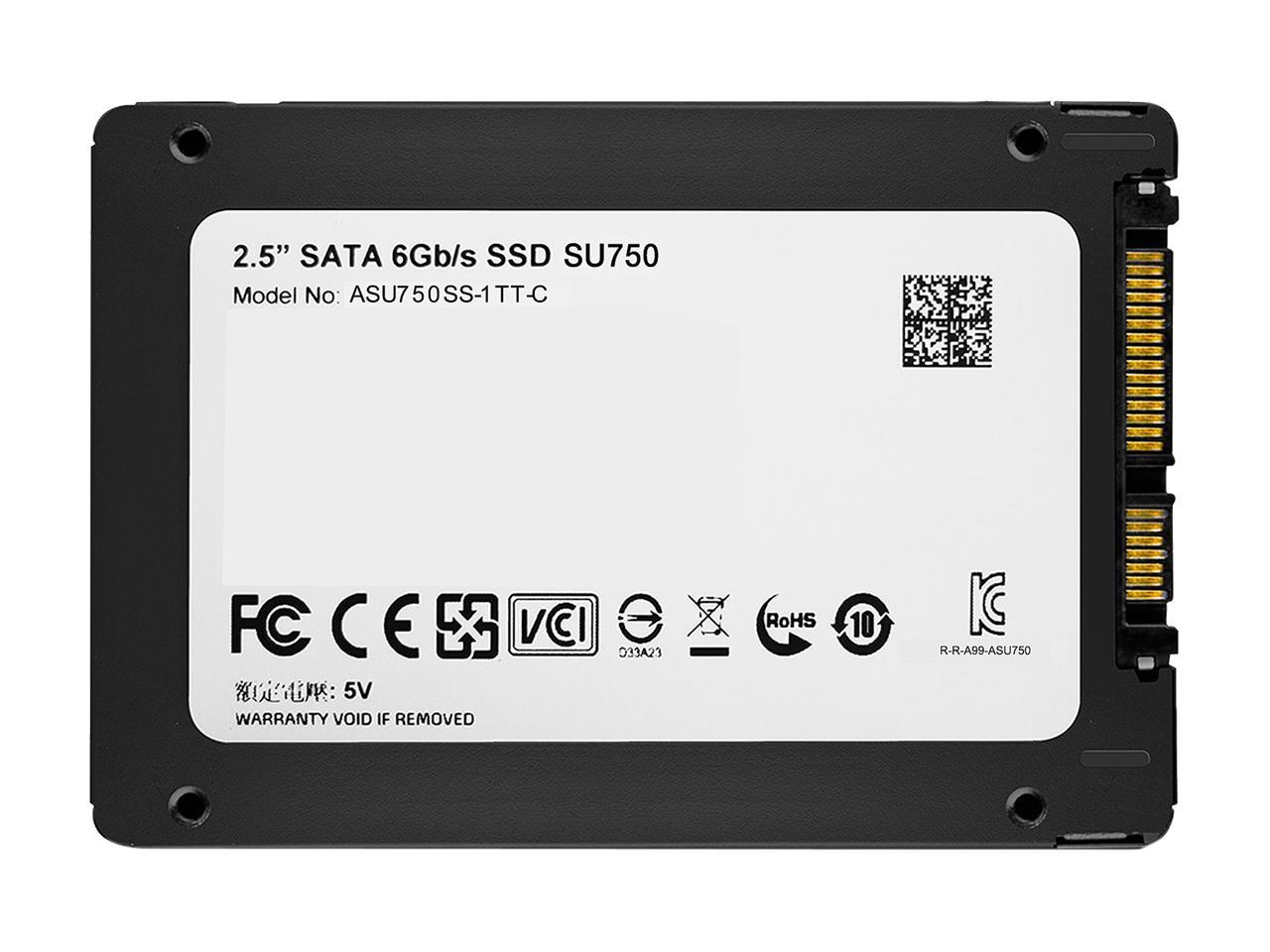 ADATA Ultimate SU750 2.5" 1TB SATA III 3D TLC Internal Solid State Drive (SSD) ASU750SS-1TT-C