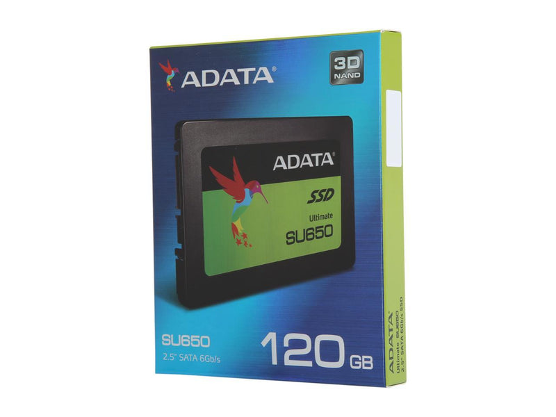 ADATA Ultimate SU650 2.5" 120GB SATA III 3D NAND Internal Solid State Drive (SSD) ASU650SS-120GT-C