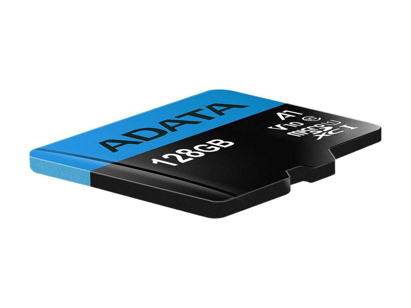 ADATA 128GB Premier microSDXC UHS-I / Class 10 V10 A1 Memory Card with SD Adapter, Speed Up to 100MB/s (AUSDX128GUICL10A1-RA1)