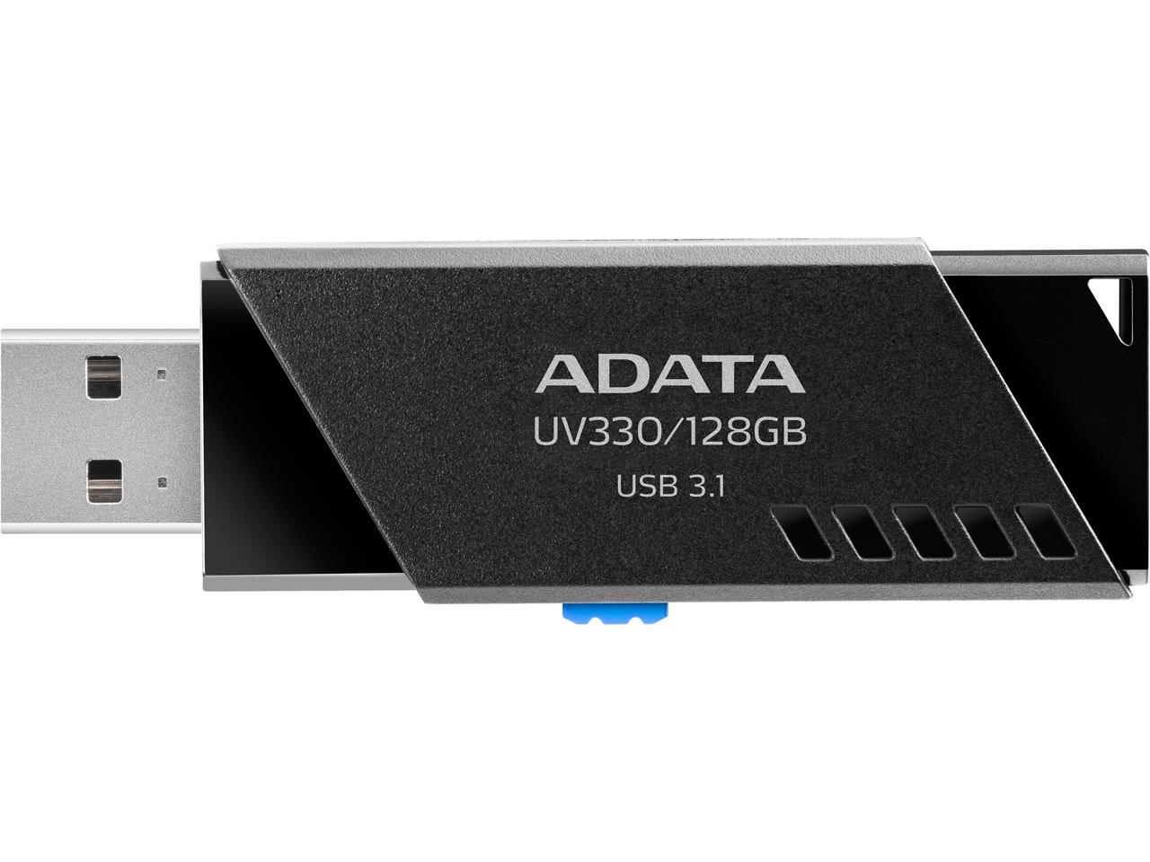ADATA 128GB UV330 USB 3.1 Flash Drive (AUV330-128G-RBK)