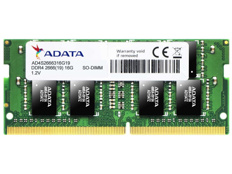 ADATA 32GB (2 x 16GB) 260-Pin DDR4 SO-DIMM DDR4 2666 (PC4 21300) Laptop Memory Model AD4S2666316G19-D