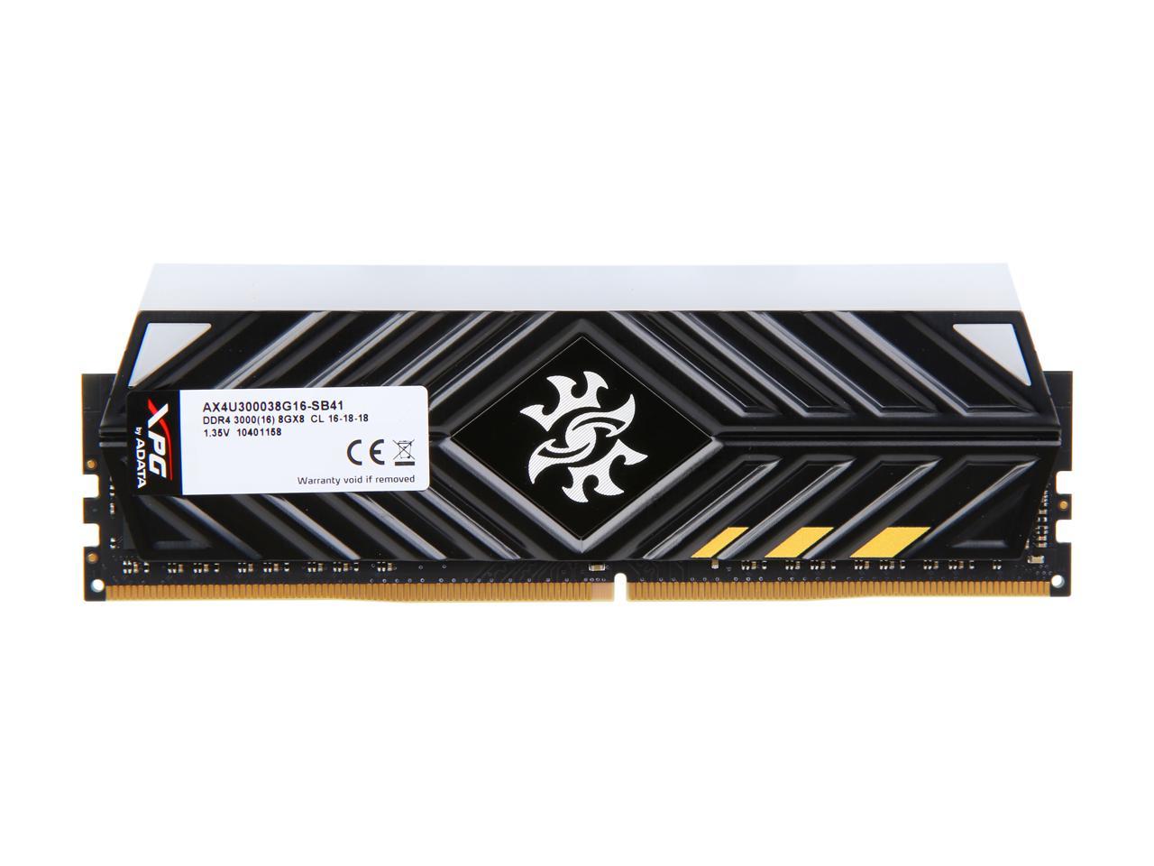 XPG SPECTRIX D41 8GB 288-Pin DDR4 SDRAM DDR4 3000 (PC4 24000) TUF Gaming Desktop Memory Model AX4U300038G16-SB41