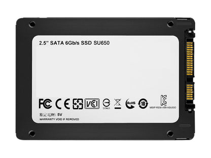 ADATA Ultimate SU650 2.5" 120GB SATA III 3D NAND Internal Solid State Drive (SSD) ASU650SS-120GT-R