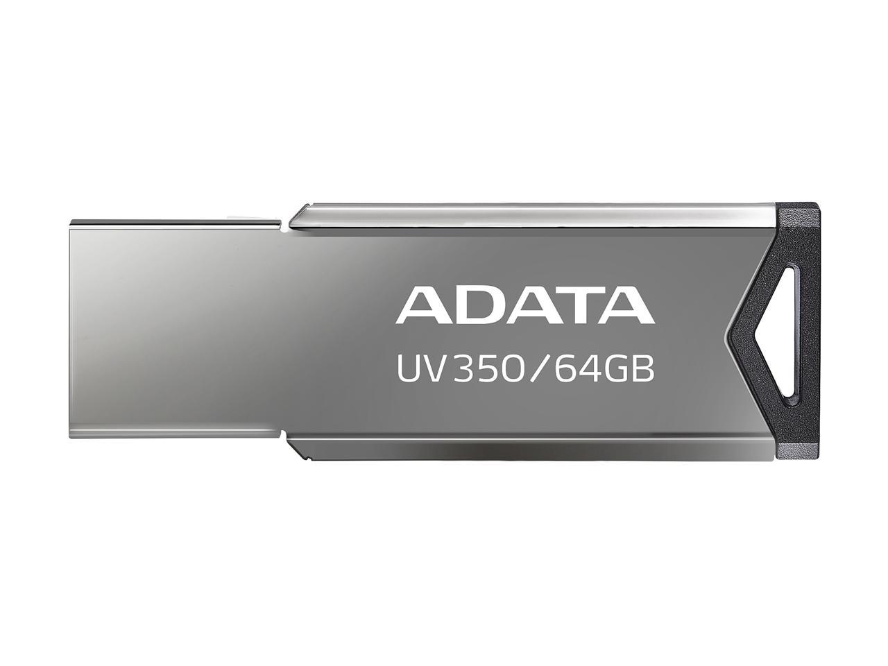 ADATA 64GB UV350 USB 3.2 Gen 1 Flash Drive (AUV350-64G-RBK)
