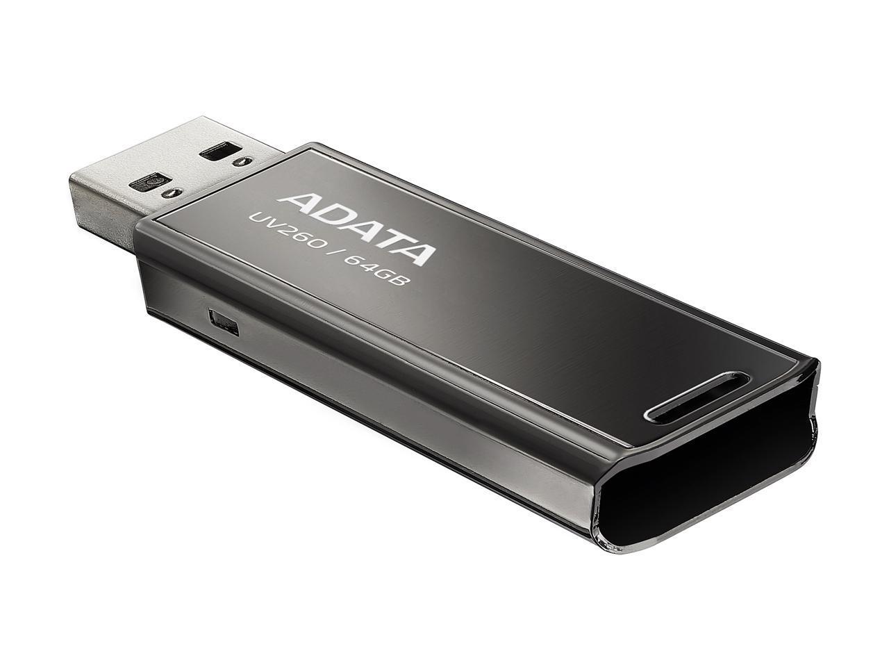 ADATA 64GB UV260 USB 2.0 Flash Drive (AUV260-64G-RBK)