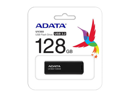 ADATA 128GB UV360 USB 3.2 Gen 1 Flash Drive (AUV360-128G-RBK)